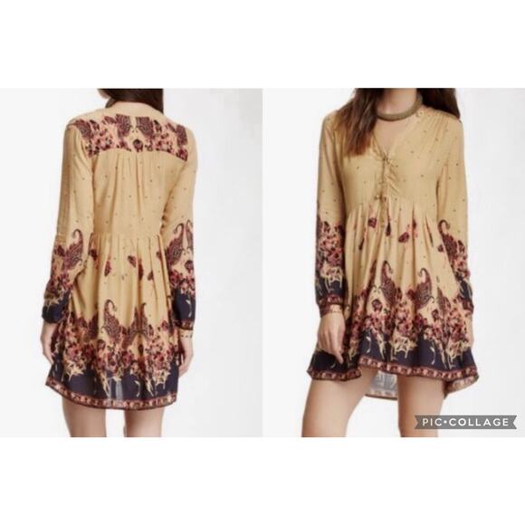 Free People Dresses & Skirts - Free People Women’s Size Medium Yellow Sierra Valley Paisley Cottagecore Dress